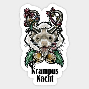 Krampus Ferret - Krampus Nacht - Black Outlined Version Sticker